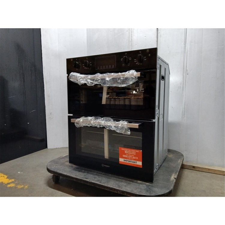 Refurbished Indesit DUI10DB Electric Built Under Double Oven - Black