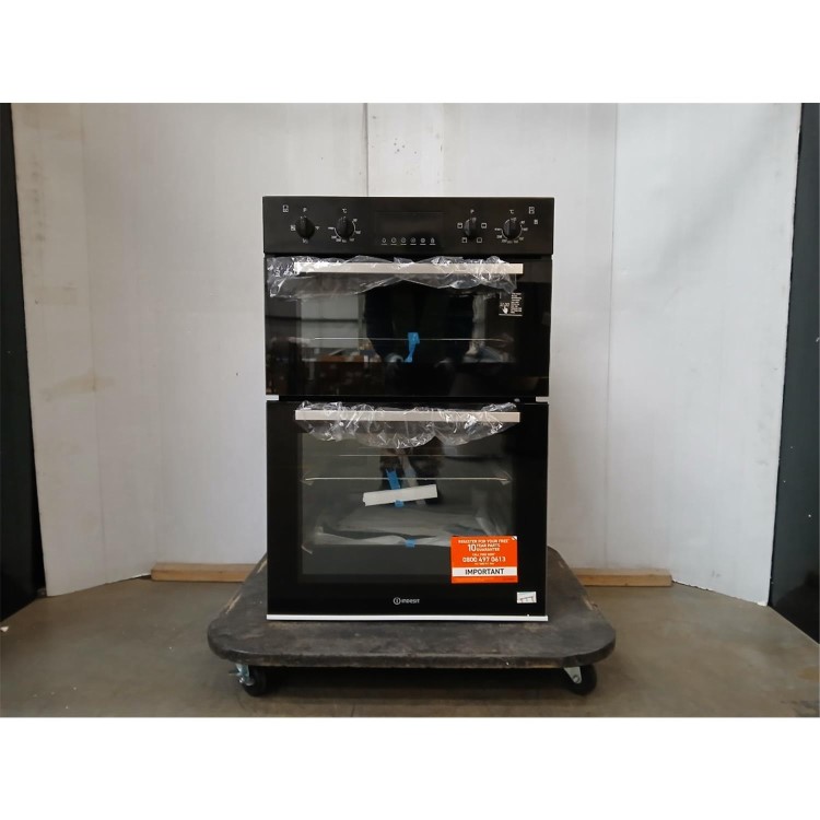 Refurbished Indesit DII10DB Electric Built In Double Oven - Black