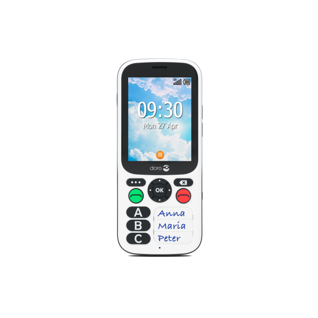 GRADE A1 - Doro 780X Black/White 2.8" 4GB 4G Dual SIM Unlocked & SIM Free