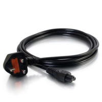 C2G 1M UK Laptop Power Cord with Clover Leaf Connector