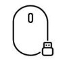 HP 105 Black Wired Mouse