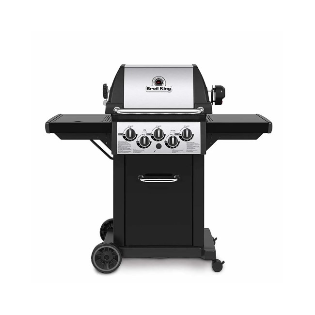 Broil King Monarch 390 - 3 Burner Gas BBQ Grill with Side Burner and Rotisserie - Black