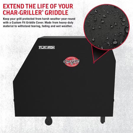 Char-Griller 8355 Griddle / Plancha Cover for Flat Iron 3 Burner