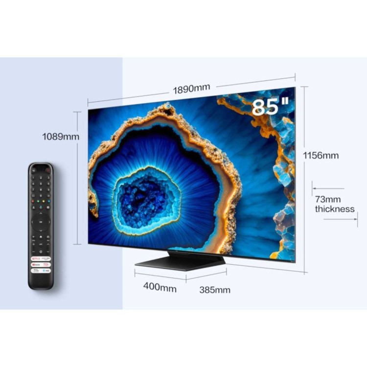 TCL C805K 85 inch Smart Mini LED 4K Ultra HD Google QLED TV