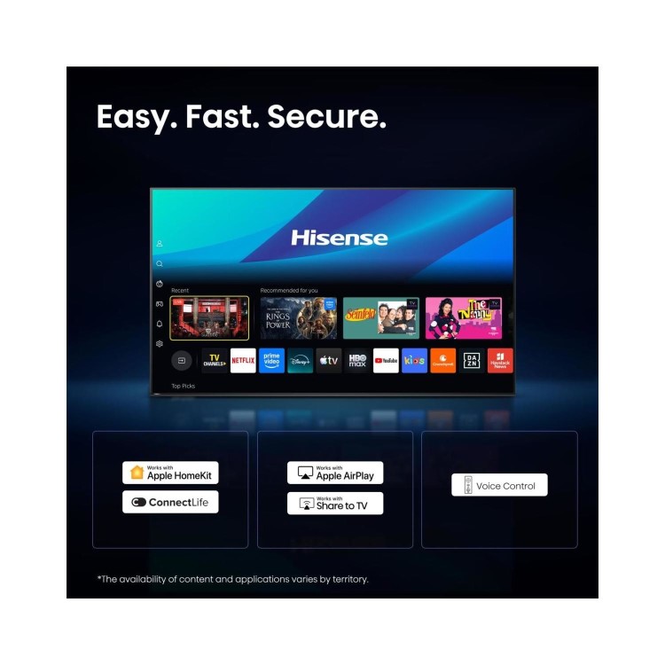 Hisense 85E7STUK PRO 85 Inch 4K Ultra HD Smart TV  QLED 144Hz VRR Gaming & AI Picture