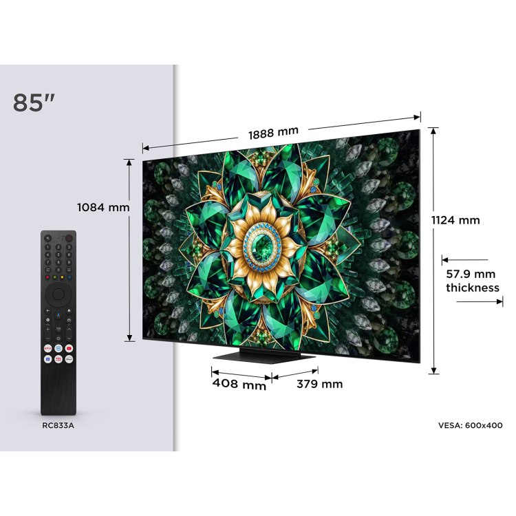 TCL Q7C 85 inch 4K QD-Mini LED Ultra HD Smart TV