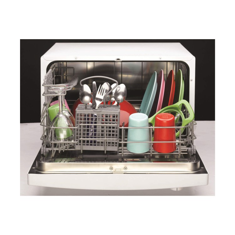 GRADE A1 - Indesit ICD661 6 Place Freestanding Compact Table Top Dishwasher White