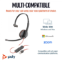 Poly Blackwire 3210 Wired USB C Headset
