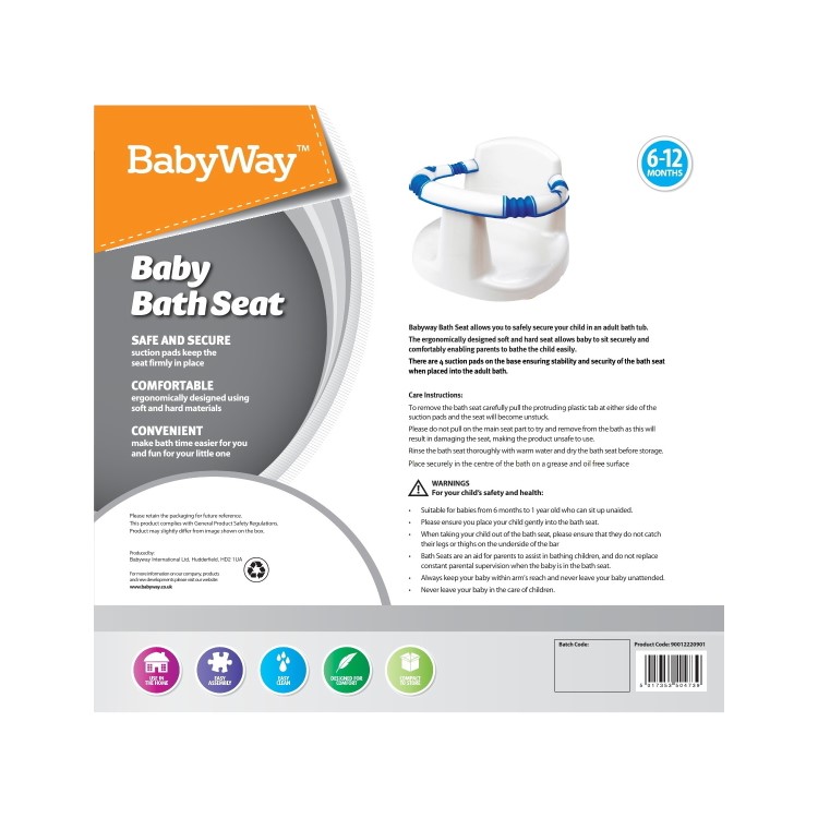 Baby Bath Seat for 6-12 months by Babyway