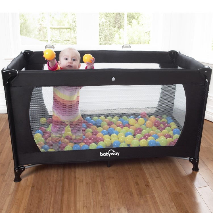 Travel Cot + Playpen with Mattress and Carry Bag by Babyway