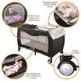 Travel Cot + Playpen with Mattress Bassinet and Changing Table by Babyway