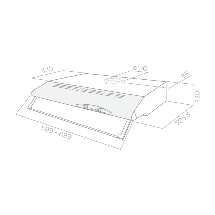 Elica 90CST-WH Concorde 90cm Conventional Cooker Hood With High Power Motor White