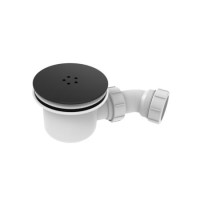 GRADE A1 - 90mm Matt Black Shower Tray Waste