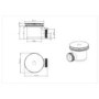GRADE A1 - 90mm Matt Black Shower Tray Waste