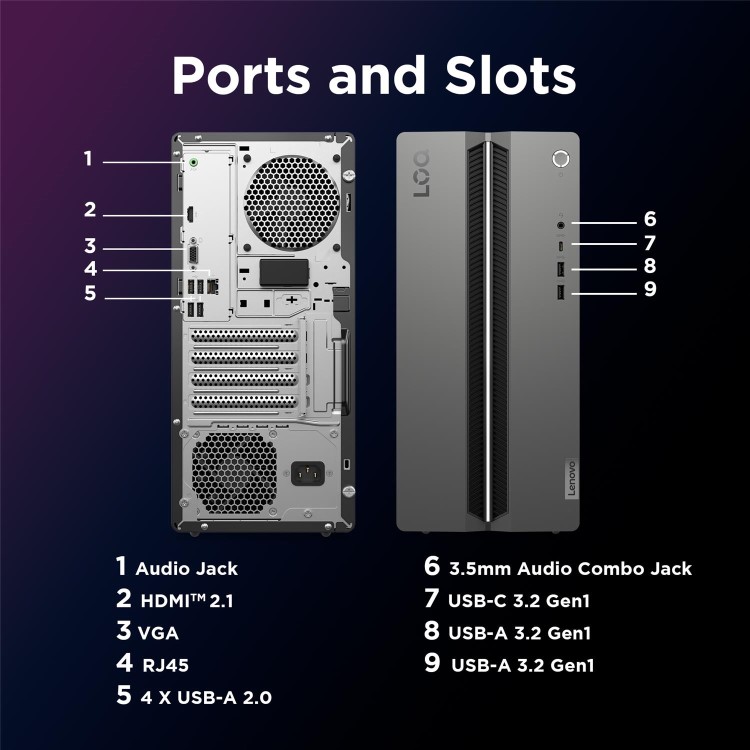 Lenovo LOQ Intel Core i5-14400F 16GB RAM 1TB SSD RTX 3050 Windows 11 Gaming PC