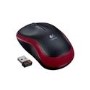 Logitech M185 Wireless Mouse in Black and Red