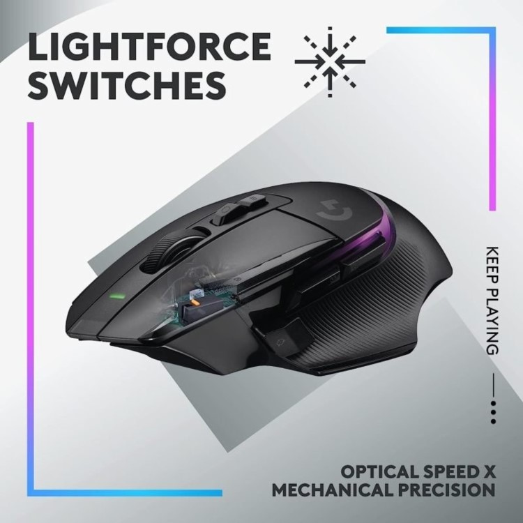 Logitech G502 X Plus RGB Wireless Gaming Mouse Black