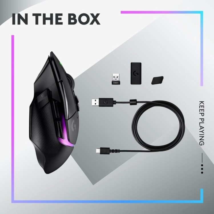 Logitech G502 X Plus RGB Wireless Gaming Mouse Black