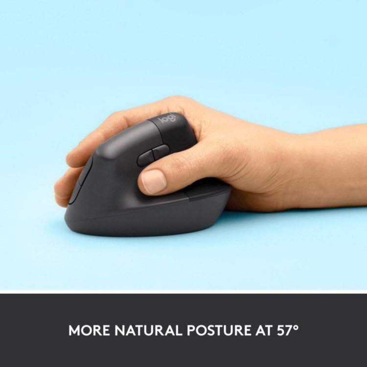 Logitech Lift Vertical Ergonomic Wireless Mouse Graphite