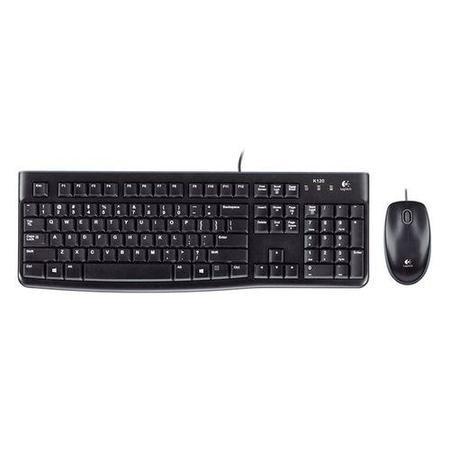 Box Opened Ex Demo Logitech MK120 Wired Keyboard and Mouse in Black
