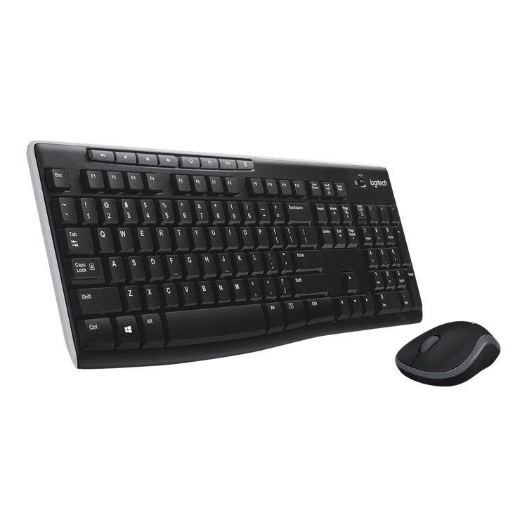 Logitech MK270 Wireless Keyboard and Mouse Combo Black with Silicone Cover