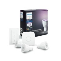 GRADE A1 - Philips Hue White & Colour Ambiance Starter Kit GU10 Fitting - works with Alexa & Google Assistant 
