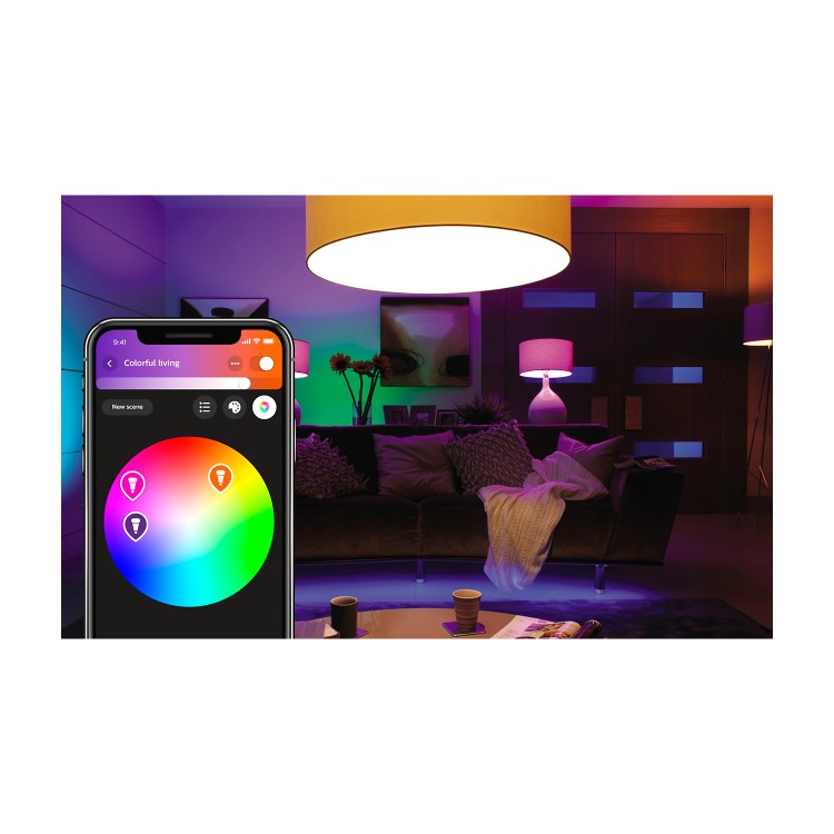 GRADE A1 - Philips Hue White & Colour Ambiance Starter Kit GU10 Fitting - works with Alexa & Google Assistant 