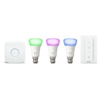 Philips Hue White and Colour Ambiance B22 Starter Kit - 3 Pack