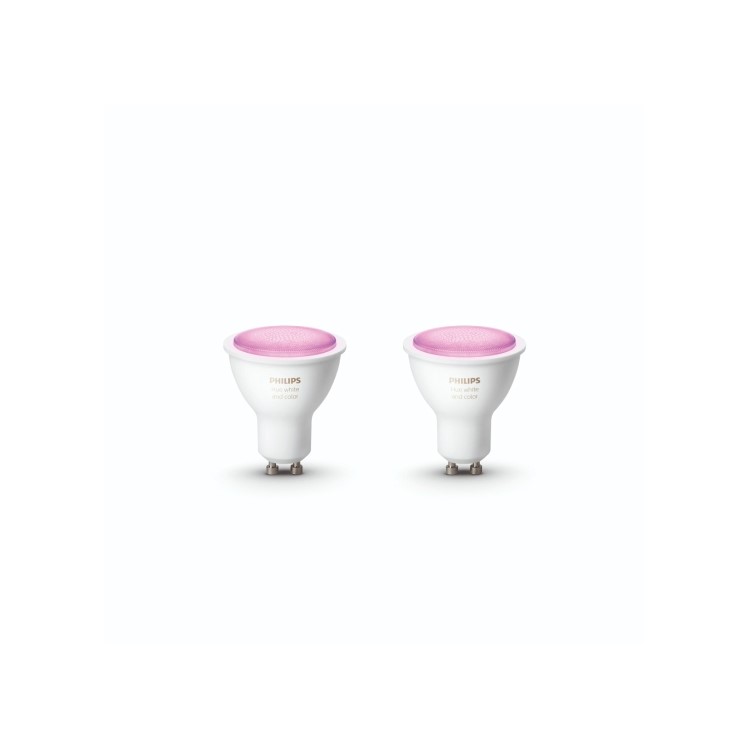 Philips Hue White and Colour Ambiance GU10 Twin Pack
