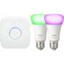 Philips Hue White & Colour Ambiance E27 Starter Kit - 2 Pack