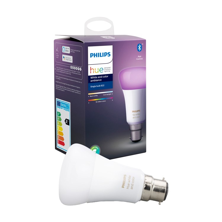Philips Hue White and Colour Ambiance B22 Single Bulb