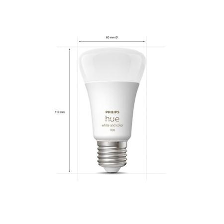 Philips Hue White and Colour Ambiance E27 Single Bulb