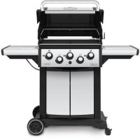 Broil King Signet 390 - 3 Burner Gas BBQ Grill with Side Burner and Rotisserie - Stainless Steel