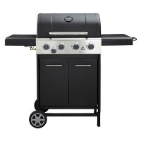 Dangrill 4 Burner Gas BBQ in Black With Side Burner