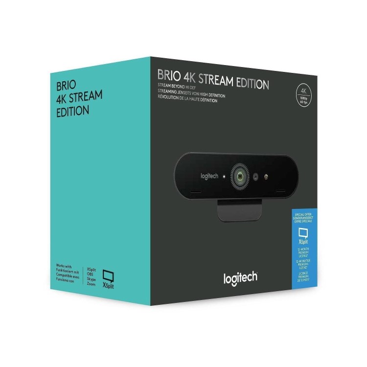 Box Opened Logitech Brio Stream Ultra HD4K Live Streaming Camera