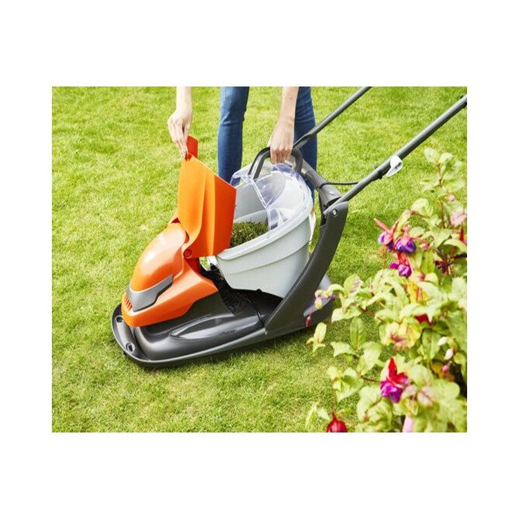 Flymo Easi Glide Plus 330v 33cm Hover Corded Electric Lawnmower and Contour 650E 30cm Corded Grass Strimmer Set