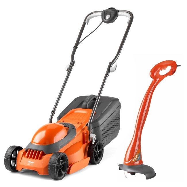 Flymo EasiMow 300R 30cm Rotary Corded Electric Lawnmower & Mini Grass Strimmer Twin Pack