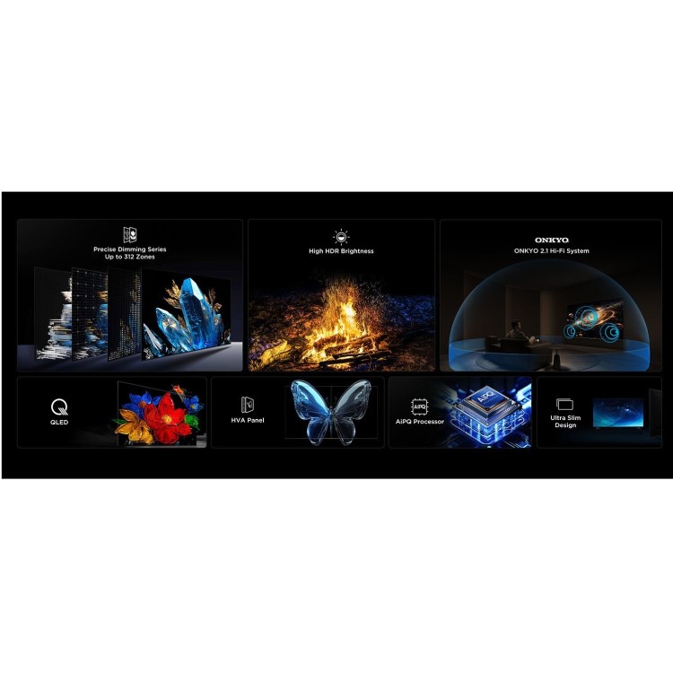 TCL 98Q6C-UK 98" 4K QD-Mini LED UHD Smart Google TV
