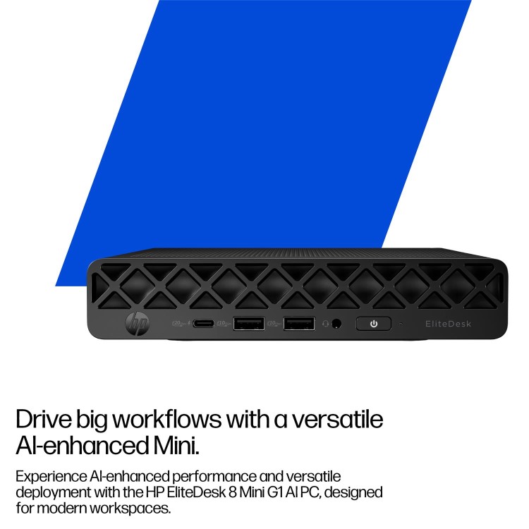 HP EliteDesk 8 G1i AI Intel Core Ultra 7 265T 16GB RAM 512GB SSD Windows 11 Pro Mini PC