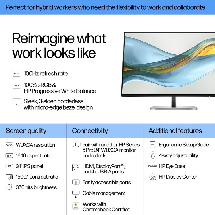 HP Series 5 Pro 524pn 24" IPS WUXGA 100Hz Monitor
