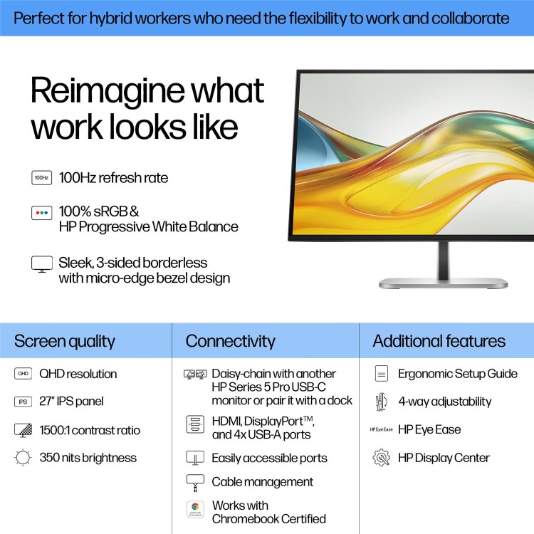 HP Series 5 Pro 527pq 27" IPS QHD 100Hz Monitor