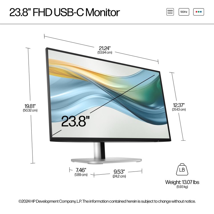 HP Series 5 Pro 524pu 24" IPS Full HD 100Hz USB-C Monitor