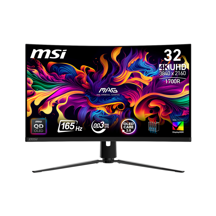 MSI MAG 321CUP 32" QD-OLED 4K UHD 165Hz 0.03ms Curved USB-C Gaming Monitor