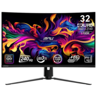MSI MPG 321CURX QD-OLED 32" QD-OLED 4K UHD 240Hz 0.03ms Gaming Monitor