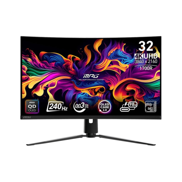 MSI MPG 321CURX QD-OLED 32" QD-OLED 4K UHD 240Hz 0.03ms Gaming Monitor