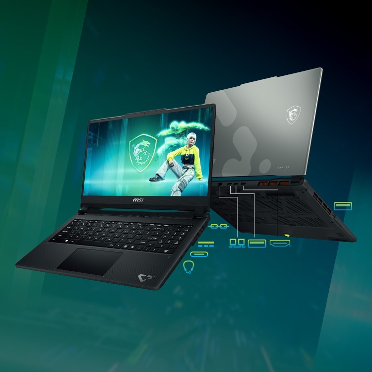MSI Cyborg 15 Max C2WG-484UKYNN Intel Core i5 16GB RAM 1TB SSD NVIDIA GeForce RTX 5070 144Hz 15.6 Inch Windows 11 Gaming Laptop