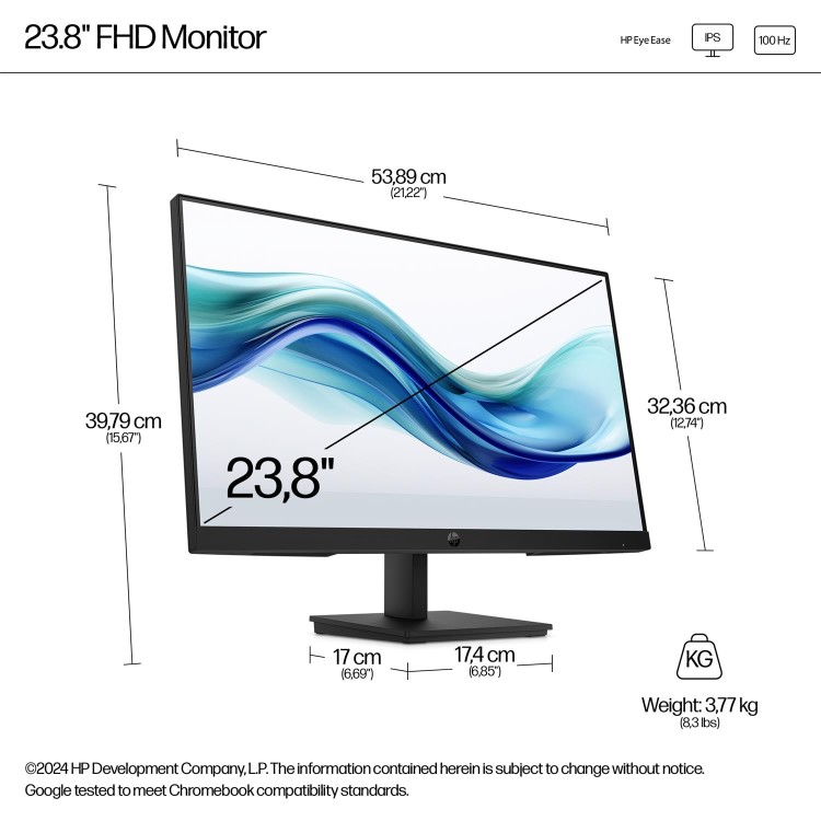 Refurbished HP Series 3 Pro 324pf 24" IPS Full HD 100Hz Monitor