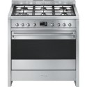 A1/A1-9 Refurbished Smeg Opera 90cm Dual Fuel Single Oven Range Cooker - Stainless Steel