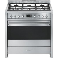 Smeg Opera 90cm Dual Fuel Single Oven Range Cooker - Stainless Steel