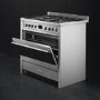 Smeg Opera 90cm Dual Fuel Single Oven Range Cooker - Stainless Steel
